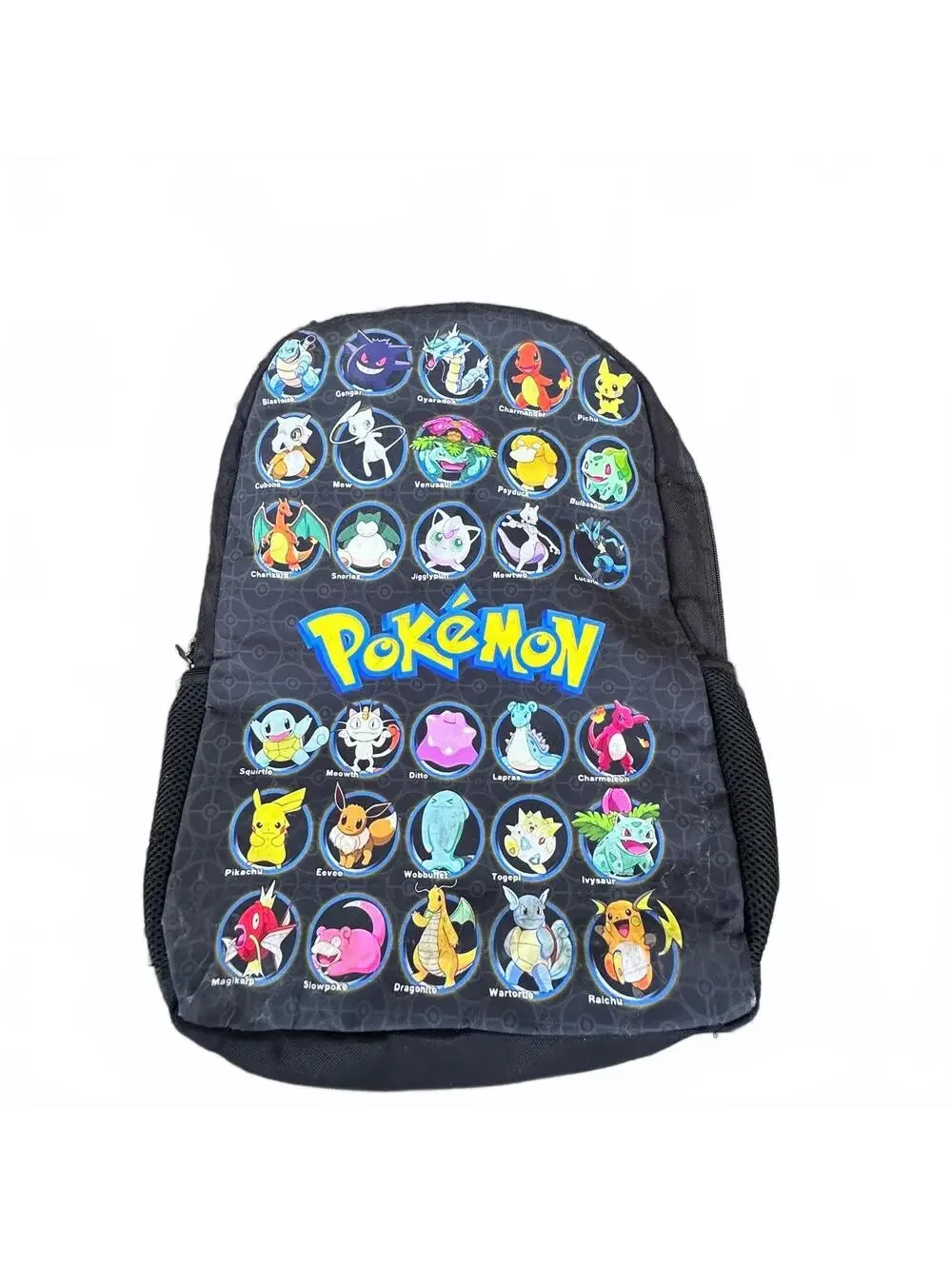 RARE Pokemon Characters Black Backpack Bag School College Pokémon Book TCG